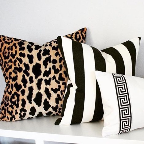 2 pack black white bold stripe pillow covers 18” - Picture 2 of 4